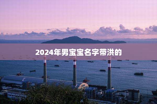 2024年男宝宝名字带洪的