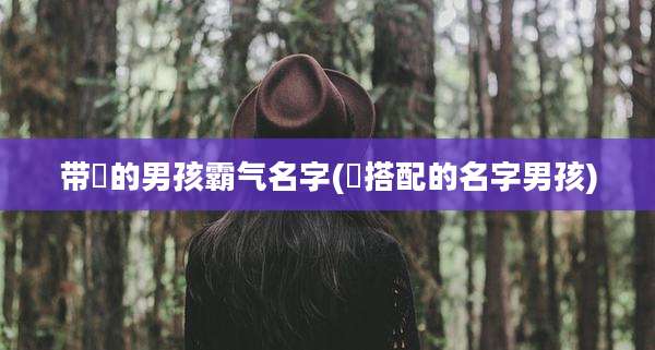 带彧的男孩霸气名字(彧搭配的名字男孩)