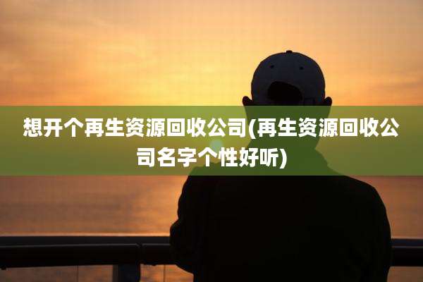 想开个再生资源回收公司(再生资源回收公司名字个性好听)