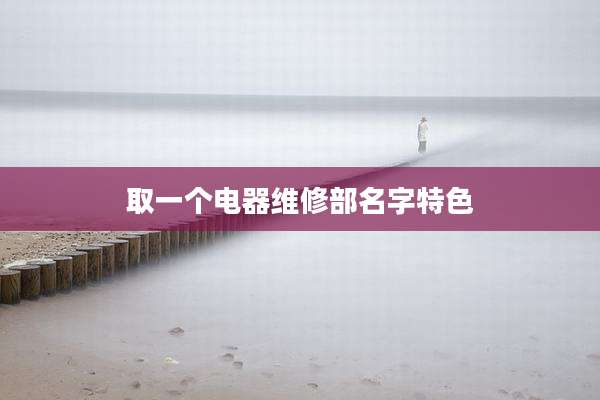 取一个电器维修部名字特色
