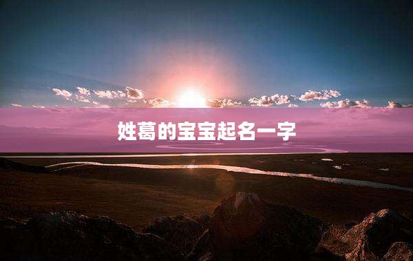 姓葛的宝宝起名一字