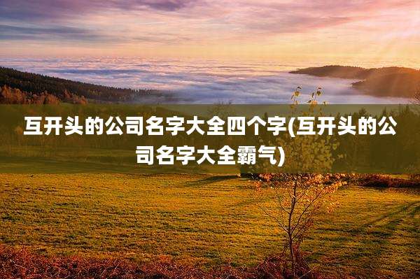互开头的公司名字大全四个字(互开头的公司名字大全霸气)