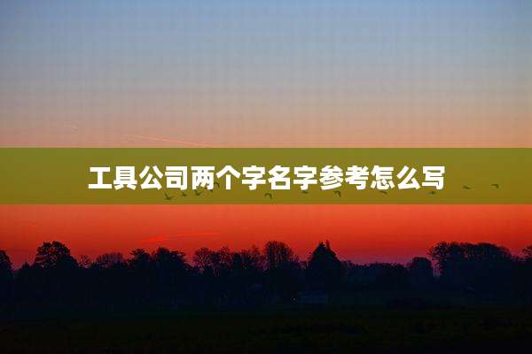 工具公司两个字名字参考怎么写