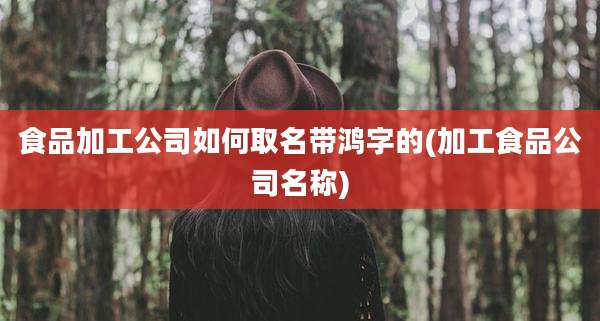 食品加工公司如何取名带鸿字的(加工食品公司名称)