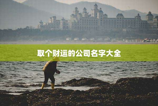取个财运的公司名字大全