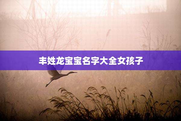 丰姓龙宝宝名字大全女孩子