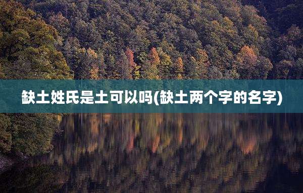 缺土姓氏是土可以吗(缺土两个字的名字)