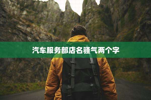 汽车服务部店名骚气两个字