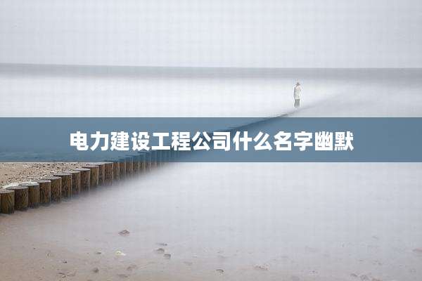 电力建设工程公司什么名字幽默