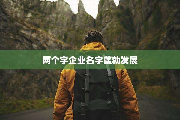 两个字企业名字蓬勃发展