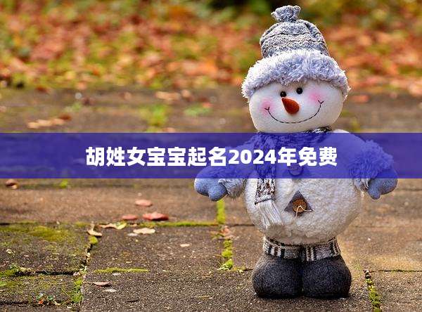 胡姓女宝宝起名2024年免费