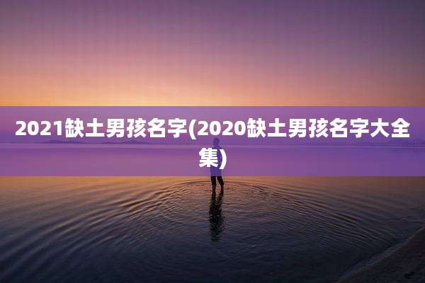 2021缺土男孩名字(2020缺土男孩名字大全集)
