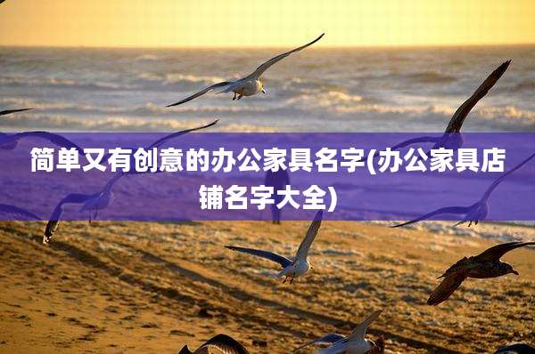 简单又有创意的办公家具名字(办公家具店铺名字大全)