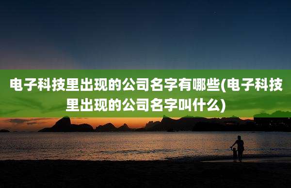 电子科技里出现的公司名字有哪些(电子科技里出现的公司名字叫什么)