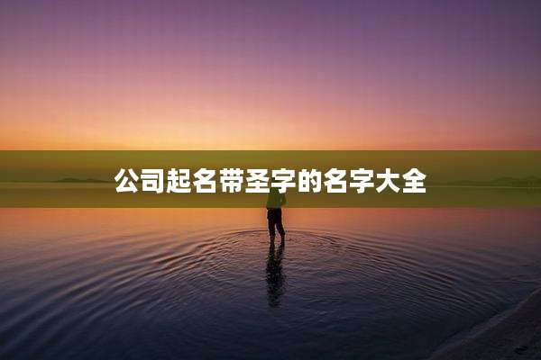 公司起名带圣字的名字大全
