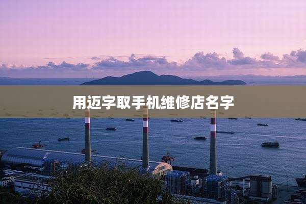 用迈字取手机维修店名字
