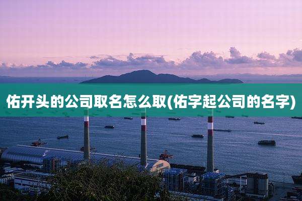 佑开头的公司取名怎么取(佑字起公司的名字)