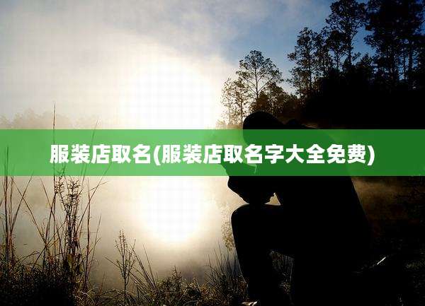 服装店取名(服装店取名字大全免费)