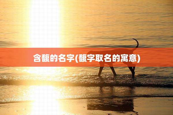 含馥的名字(馥字取名的寓意)