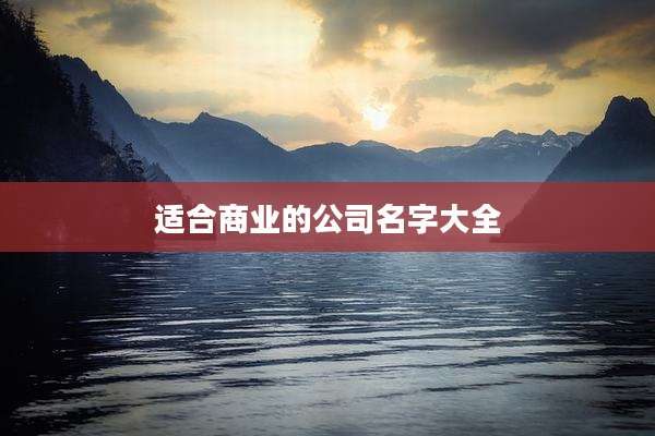 适合商业的公司名字大全