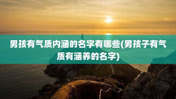 男孩有气质内涵的名字有哪些(男孩子有气质有涵养的名字)