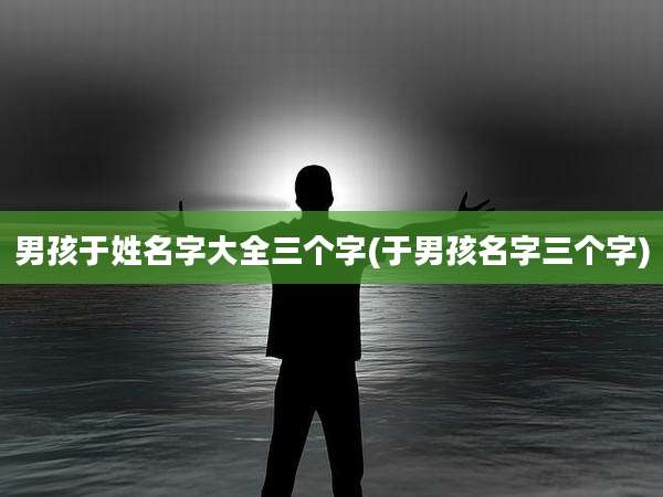 男孩于姓名字大全三个字(于男孩名字三个字)
