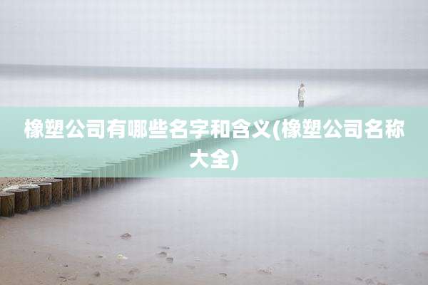 橡塑公司有哪些名字和含义(橡塑公司名称大全)
