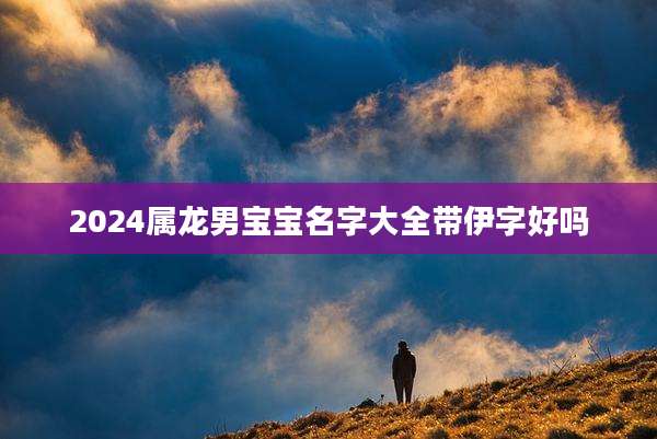 2024属龙男宝宝名字大全带伊字好吗