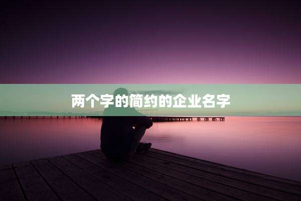 两个字的简约的企业名字