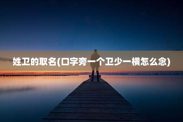 姓卫的取名(口字旁一个卫少一横怎么念)