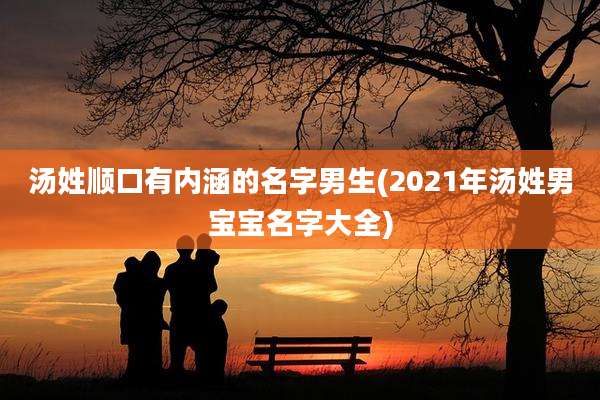 汤姓顺口有内涵的名字男生(2021年汤姓男宝宝名字大全)