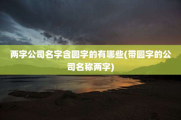 两字公司名字含圆字的有哪些(带圆字的公司名称两字)