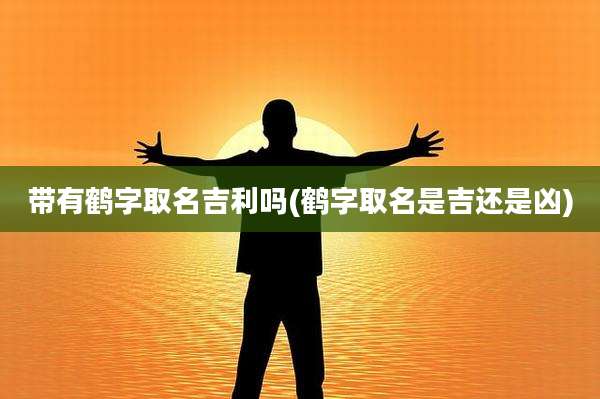 带有鹤字取名吉利吗(鹤字取名是吉还是凶)