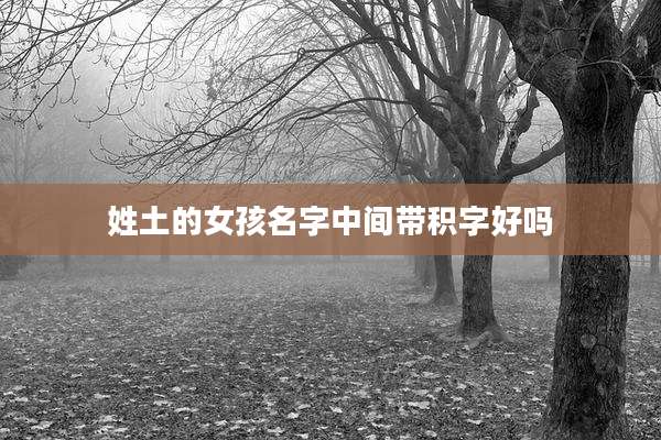 姓土的女孩名字中间带积字好吗