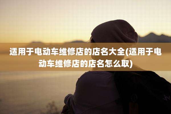 适用于电动车维修店的店名大全(适用于电动车维修店的店名怎么取)