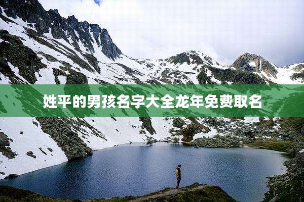 姓平的男孩名字大全龙年免费取名