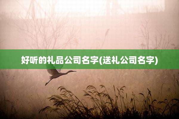 好听的礼品公司名字(送礼公司名字)