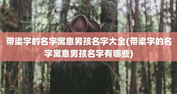 带梁字的名字寓意男孩名字大全(带梁字的名字寓意男孩名字有哪些)
