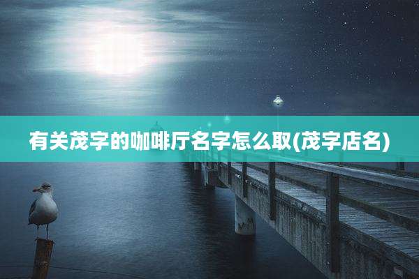 有关茂字的咖啡厅名字怎么取(茂字店名)