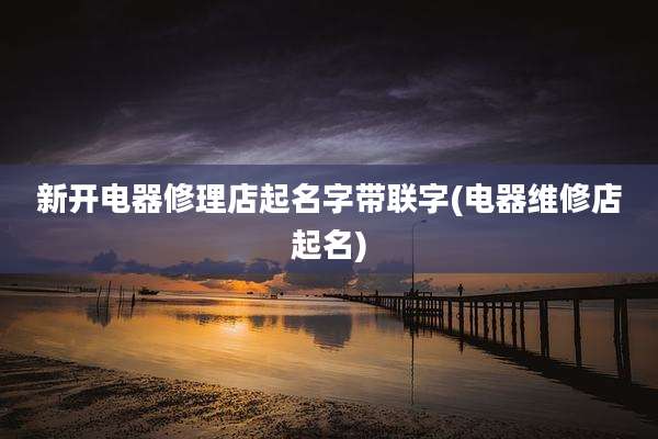 新开电器修理店起名字带联字(电器维修店起名)
