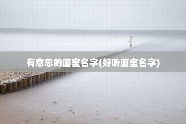 有意思的画室名字(好听画室名字)