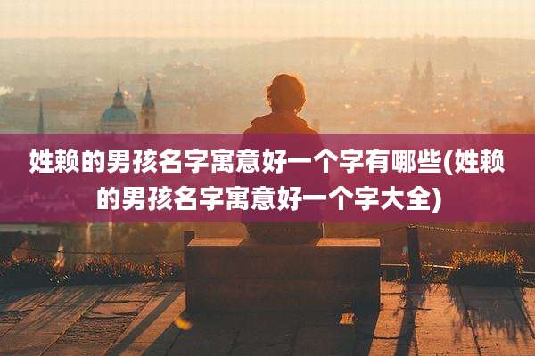 姓赖的男孩名字寓意好一个字有哪些(姓赖的男孩名字寓意好一个字大全)