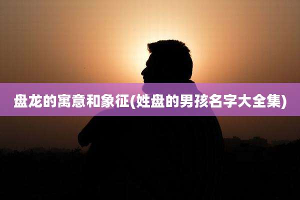 盘龙的寓意和象征(姓盘的男孩名字大全集)