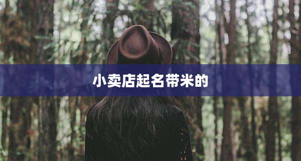 小卖店起名带米的