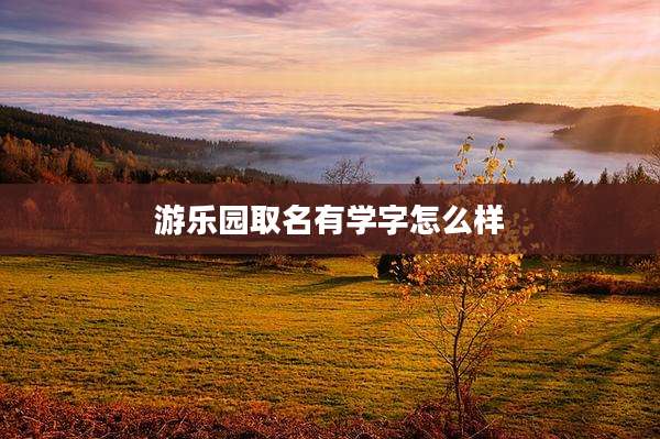 游乐园取名有学字怎么样