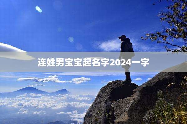 连姓男宝宝起名字2024一字