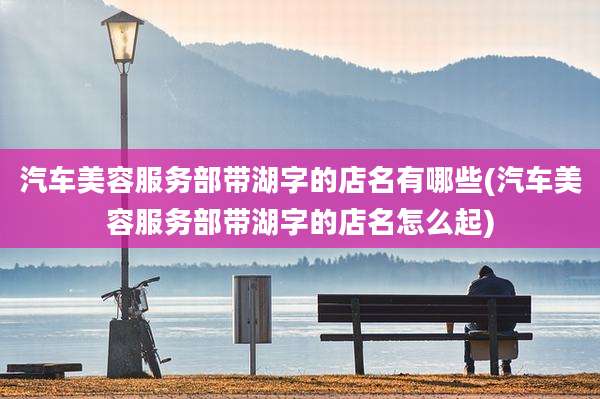 汽车美容服务部带湖字的店名有哪些(汽车美容服务部带湖字的店名怎么起)