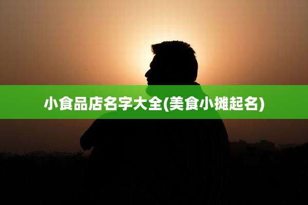 小食品店名字大全(美食小摊起名)