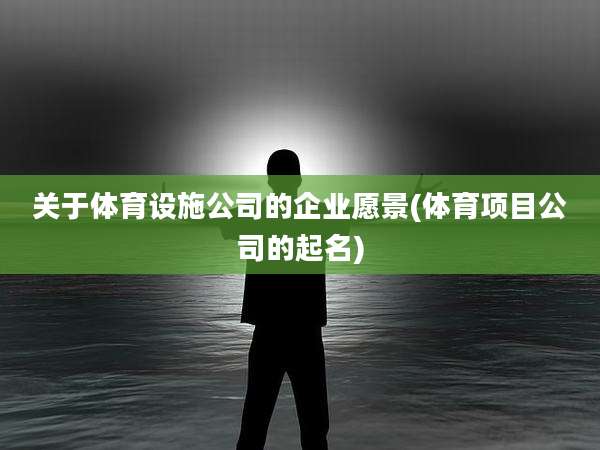 关于体育设施公司的企业愿景(体育项目公司的起名)