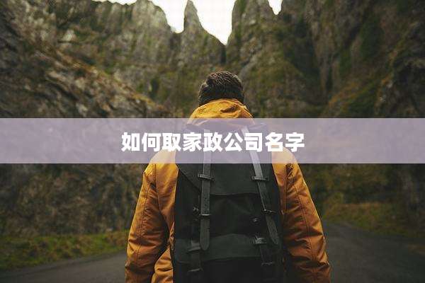如何取家政公司名字